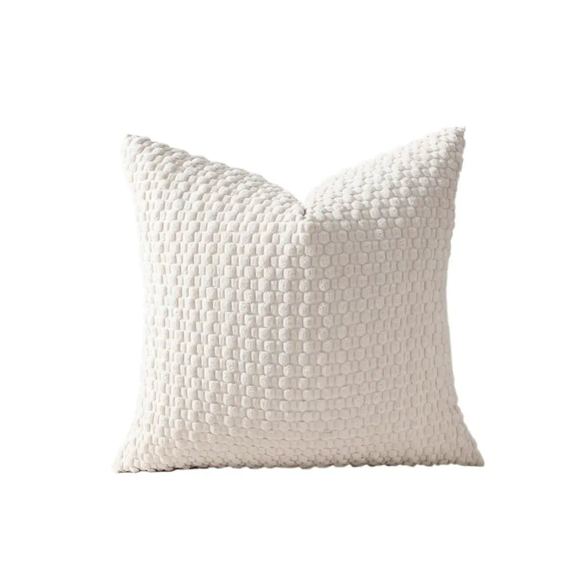 Soft Boho Style Double Sided Pillow Cover Corduroy Stripe Square Farmhouse Neutral Decor 100 Percent Polyester - Simples Market