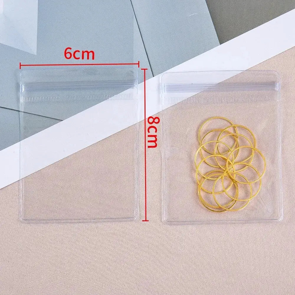 20 Pcs Transparent Jewelry Pouches Anti Oxidation Zip Lock Storage Bags For Earrings Necklaces Bracelets DIY Packaging