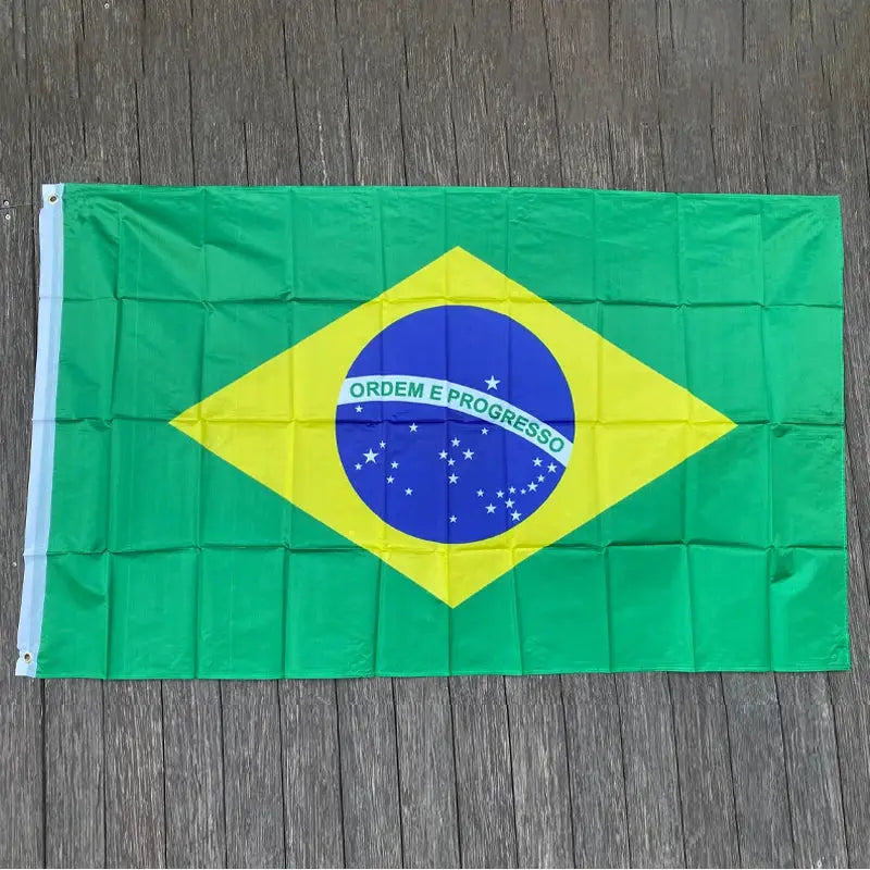 90x150cm Brazilian Flag Polyester Banner For Celebrations Outdoor