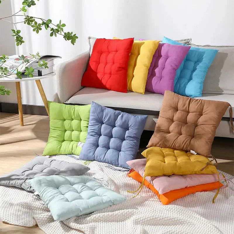 LMETJMA chair pads for dining chairs; tufted square cushions with ties in assorted colors by Simples Market