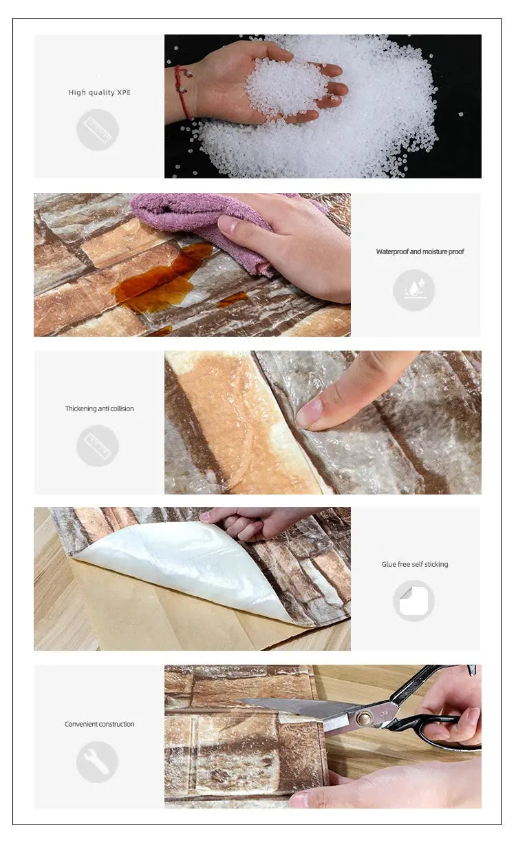 Simples Market PVC wall sticker roll; waterproof, self-adhesive wallpaper, 70 cm x 1/2/3/5/10 m