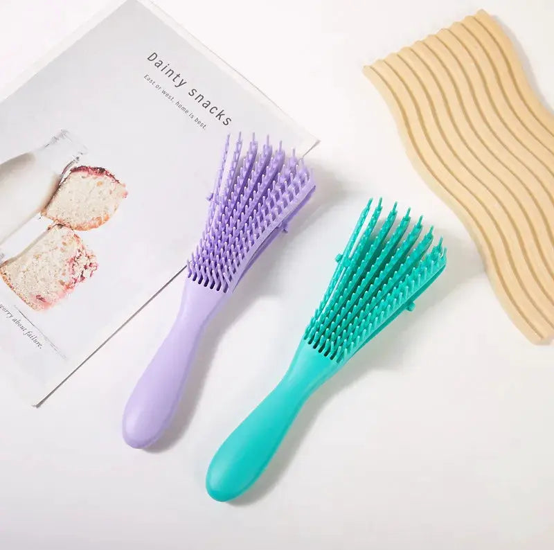 Detangling Hair Brush With Scalp Massage For Curly Hair Women Men Detangler Comb Salon Quality