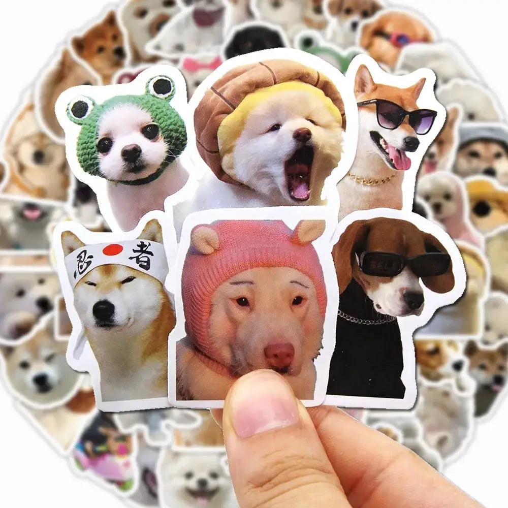 Funny Dog Stickers Cartoon Cute Decals 10 100 1000 Pcs Pack For Laptops Phones Luggage Cars Bikes And More