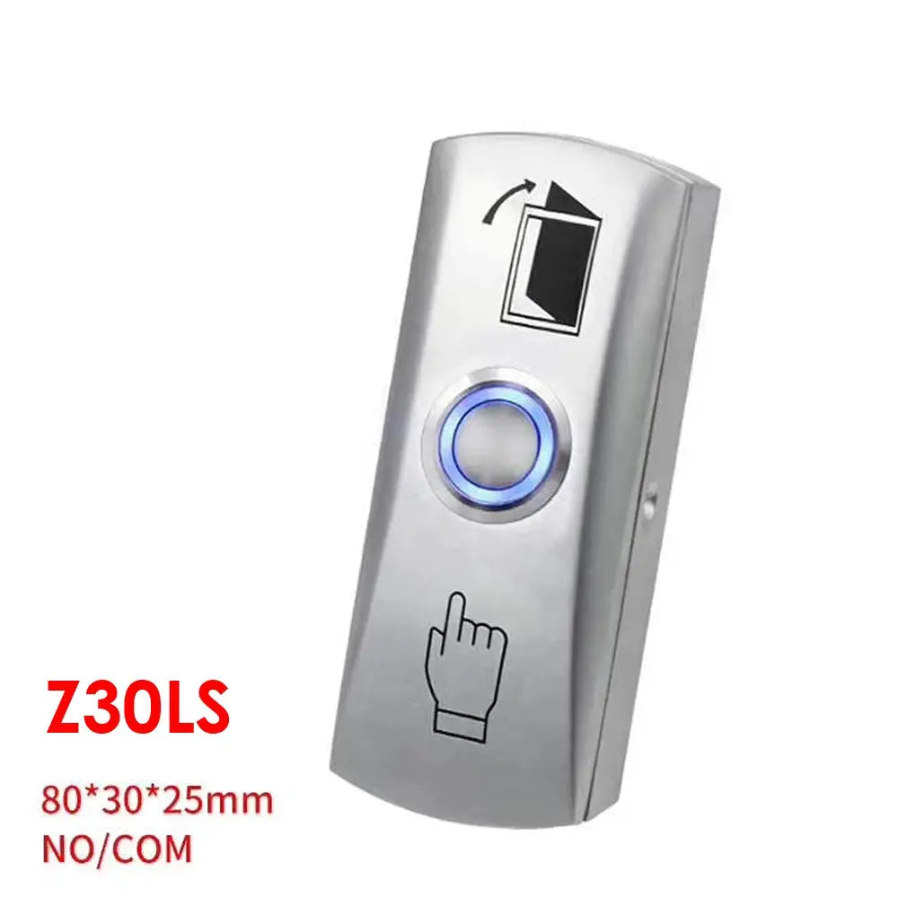 Simples Market NO/COM zinc alloy exit button with blue LED ring, 80*30*25mm