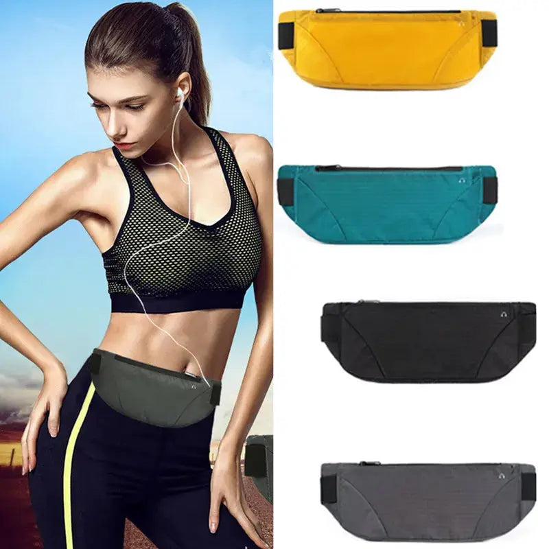 Simples Market fanny pack waist bag; lightweight, waterproof phone pouch; 4 color options (yellow/teal/black/gray)