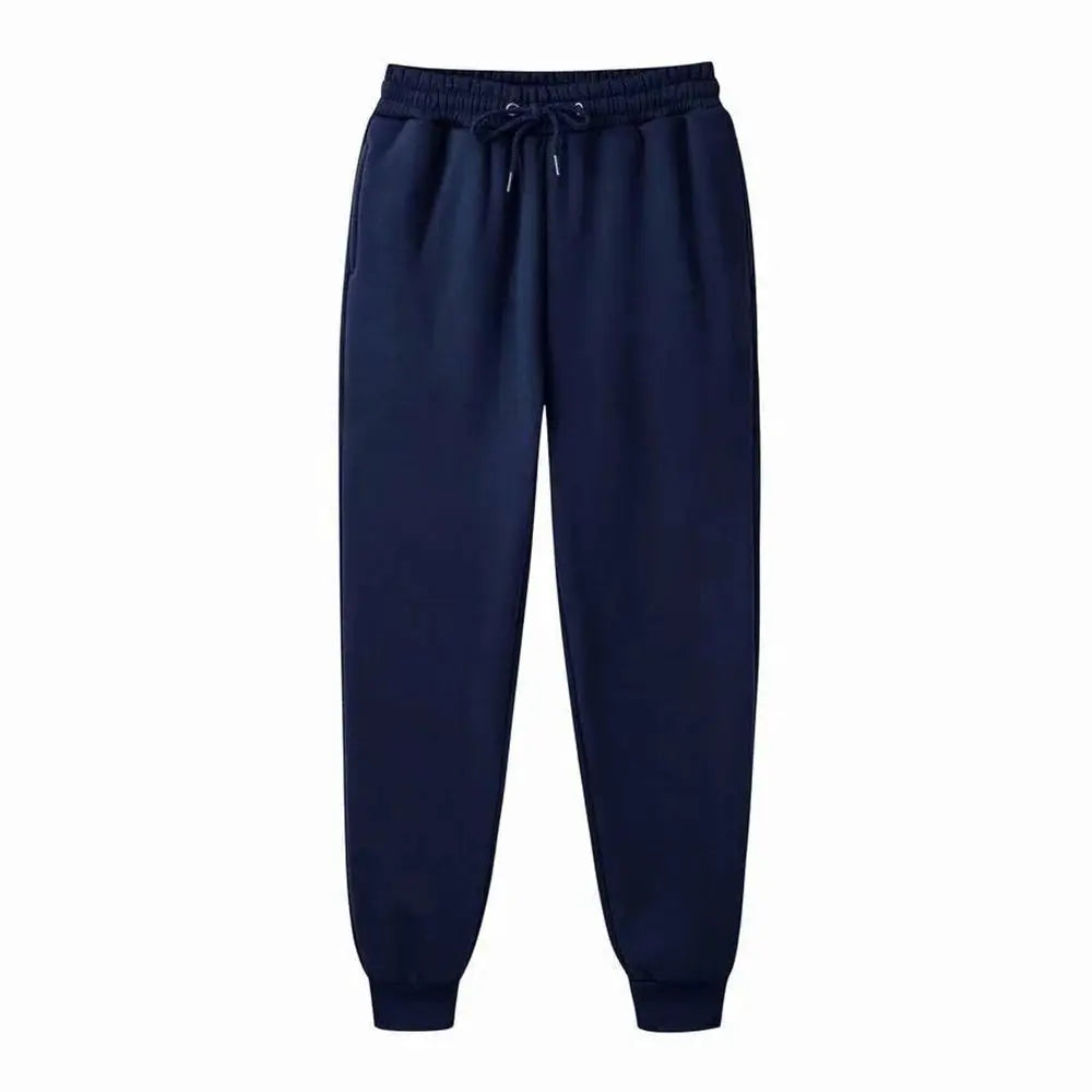 Men's navy fleece jogger sweatpants by Simples Market for casual and gym wear