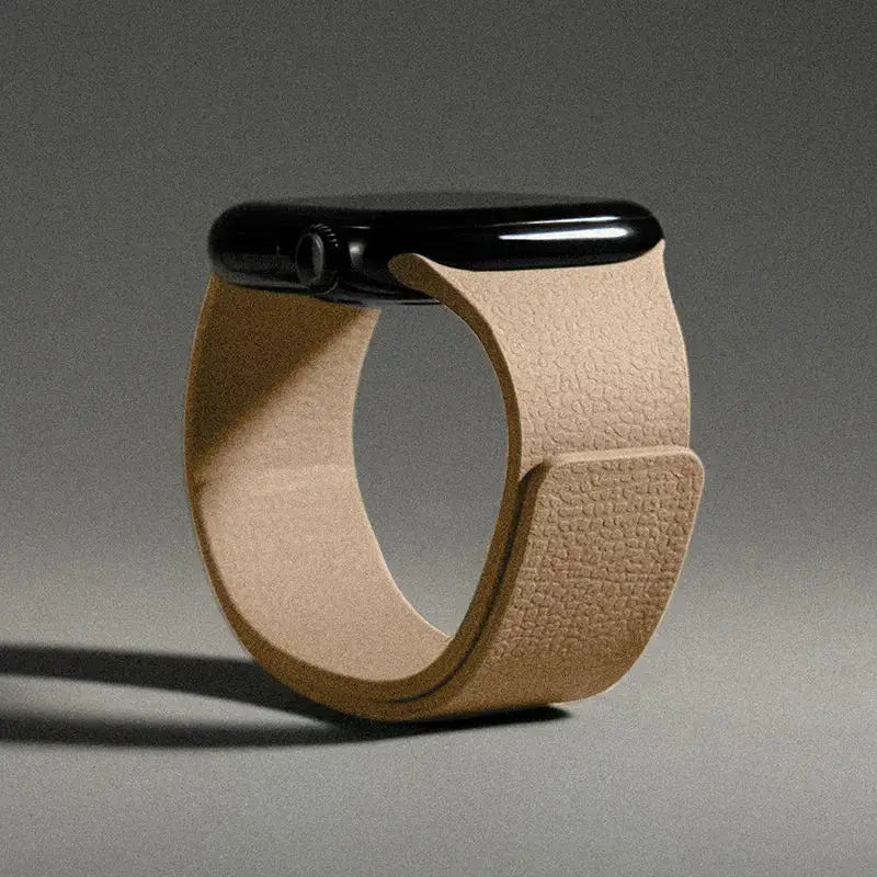 Simples Market silicone magnetic Apple Watch strap, beige, 44–49mm compatible