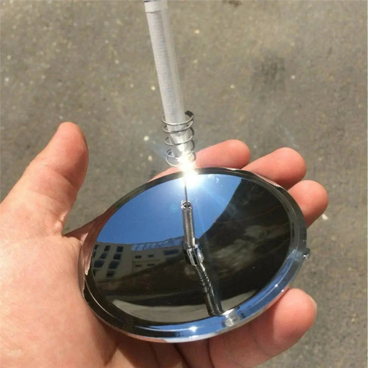 Solar lighter by Simples Market for outdoor fire ignition; compact, windproof camping tool