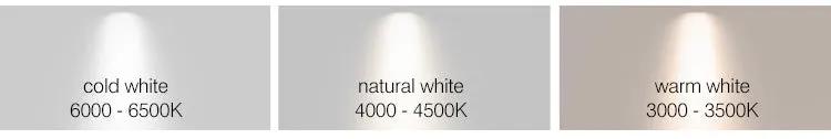 Minimalist LED hanging pendant light by Simples Market with three color-temperature options: warm, natural, cold white.