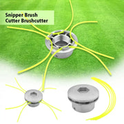 Universal Aluminum Grass Trimmer Head With 4 Lines Nylon Thread For Lawn Mower Silver