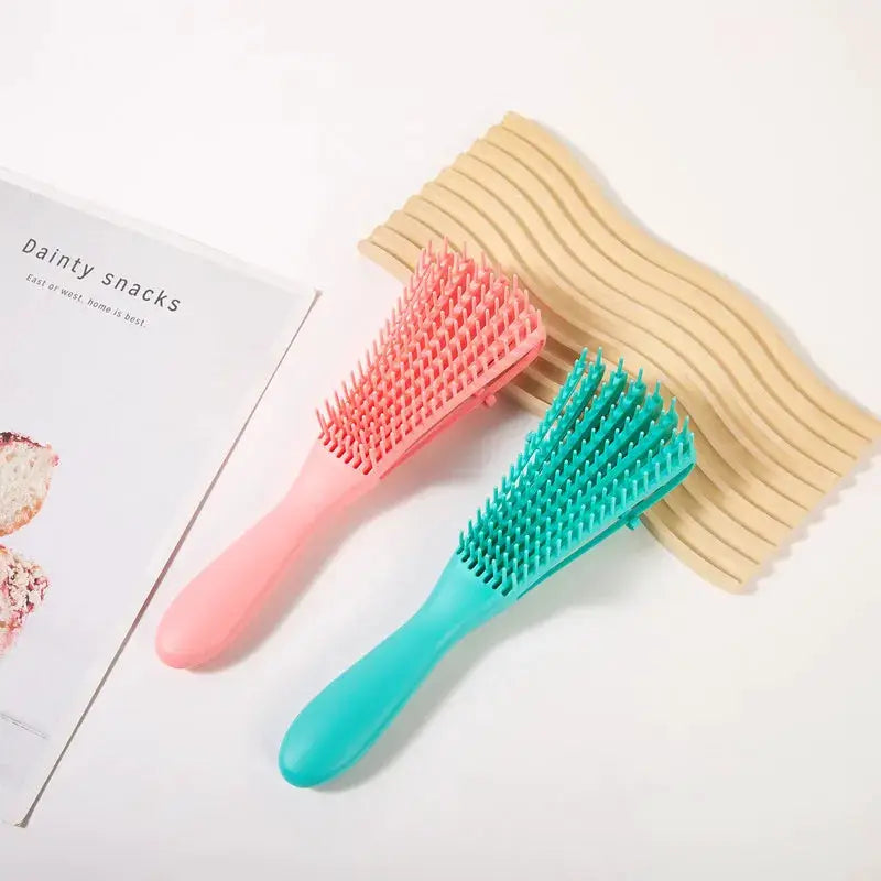 Detangling Hair Brush With Scalp Massage For Curly Hair Women Men Detangler Comb Salon Quality