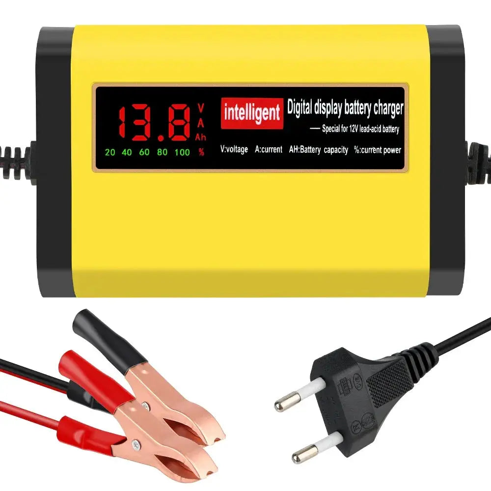 VoltEdge 3 Stage 12V Lead Acid AGM GEL Battery Charger For Cars Intelligent Digital Control Safe Stable Charging