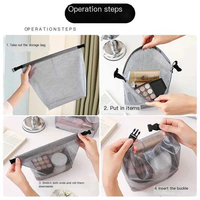 AquaGuard Waterproof Storage Bag For Fitness Gear And Toiletries With Large Capacity Drawstring And Buckle Handle