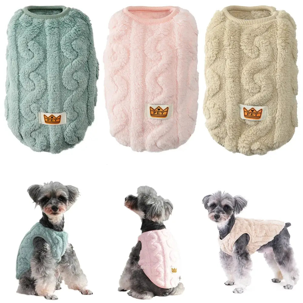 Soft Fleece Dog Clothes For Small Dogs And Cats Warm Autumn Winter Sweater Vest Apparel For French Bulldog