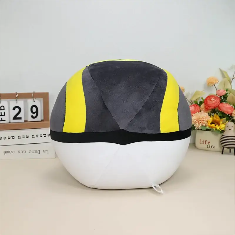 Large Pokemon Plush Cushion Ultra Ball Master Ball Poke Ball Pillow Pokeball Cushion For Bedroom Decor