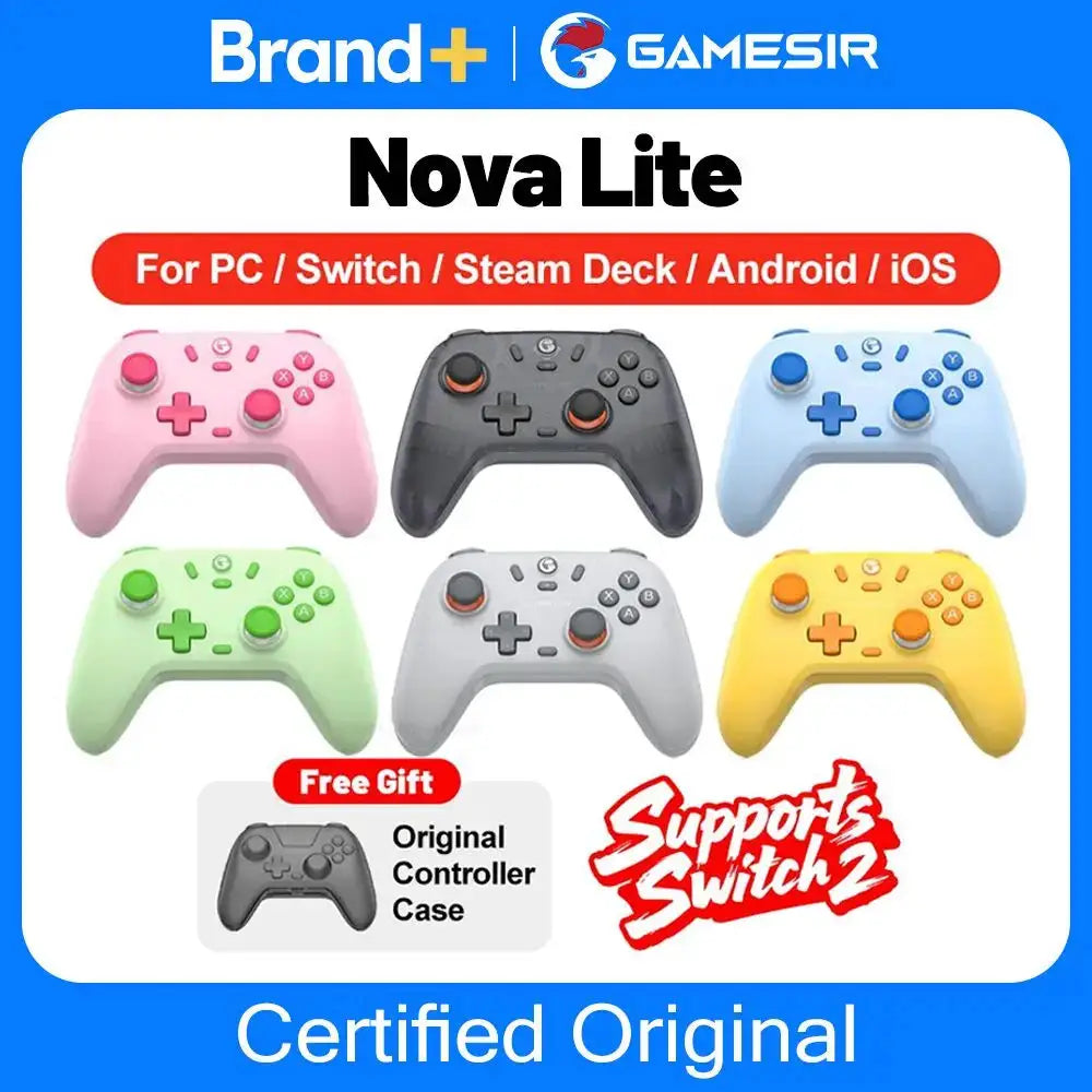GameSir Nova Lite Controller For Nintendo Switch PC Steam Android iOS Hall Effect Joysticks With Dual Rumble