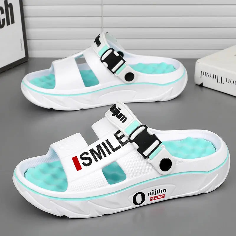 Summer Massage Slippers For Men And Women Indoor Outdoor Sandals Beach Comfortable Soft Slides Home Slippers