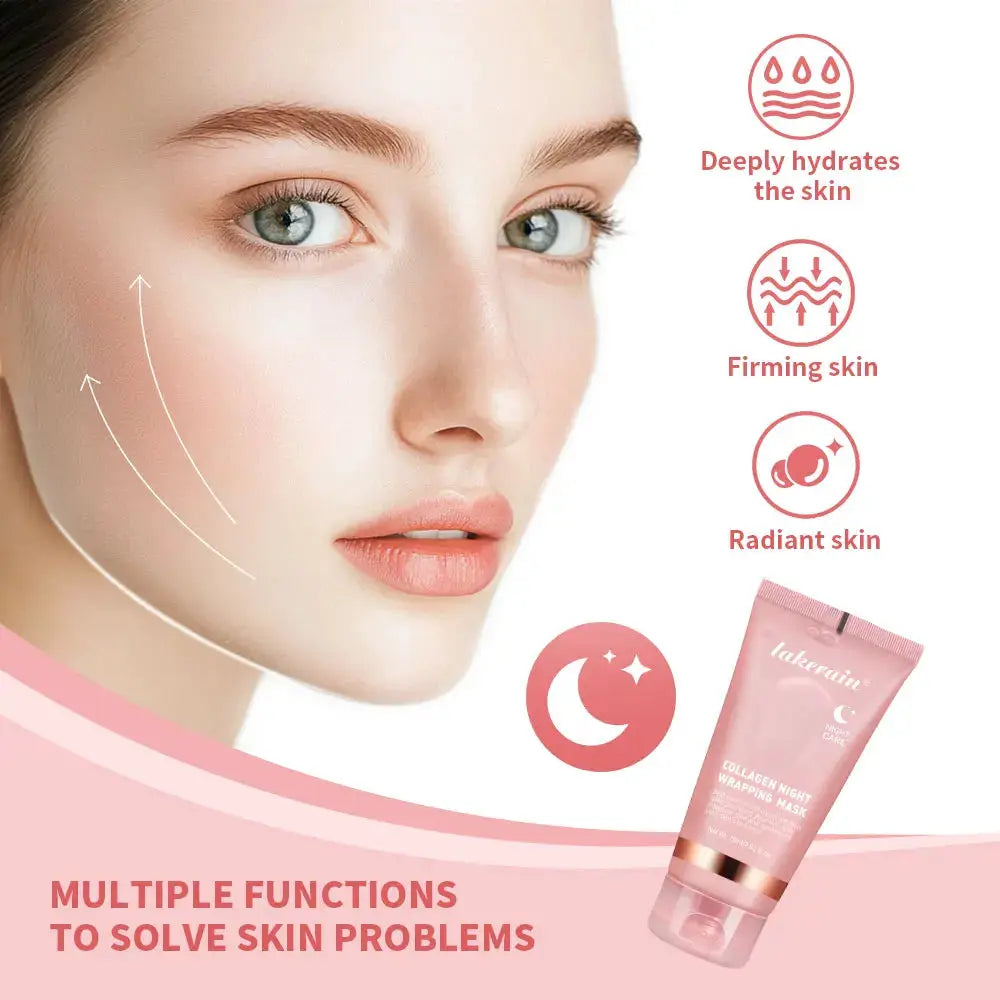 Korean Deep Collagen Mask Peel Off For Anti Wrinkle Lifting Overnight Skin Care Bio Pack
