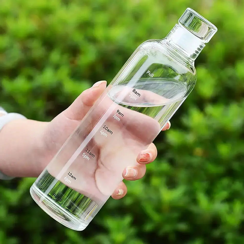 INS Style 500ml Transparent Water Bottle Leakproof Drinking Cup For Tea Coffee And Students