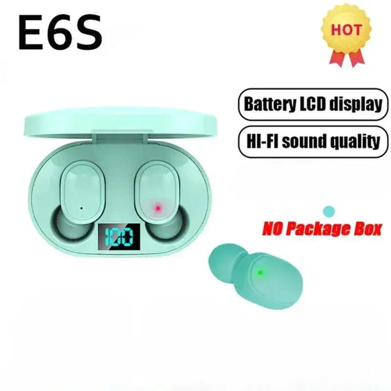 E6S Wireless Bluetooth Earphones TWS Earbuds With Active Noise Cancellation And 24 Hour Battery Life