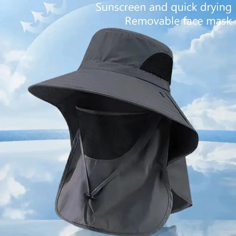 Summer Sun Hat UV Protection Outdoor Hiking Camping Fishing Men Women Visor Bucket Neck Flap Cap