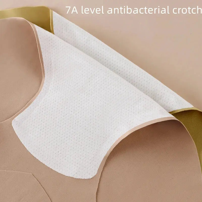 Women's high-rise body shaper underwear in nude with white perforated panel for waist shaping Simples Market