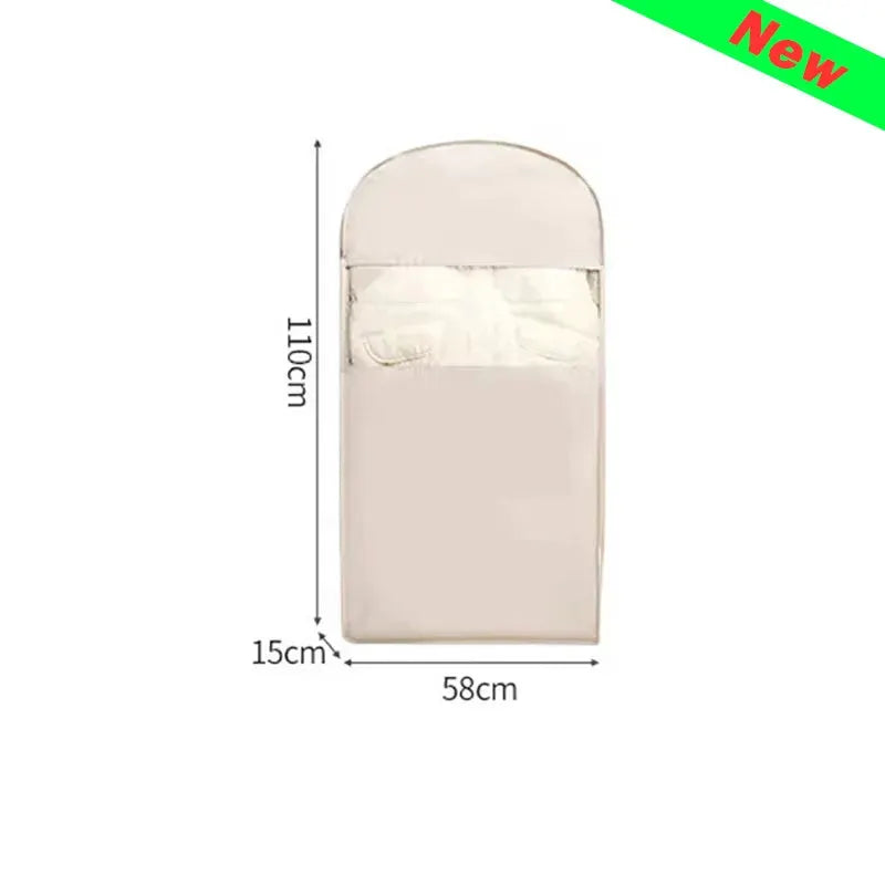 Simples Market beige clothing compression bag wardrobe organizer, 1pc, 58x110x15 cm