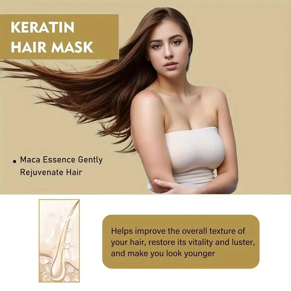 GZE Collagen Keratin Hair Mask Deep Conditioning For Dry Hair With Argan Oil Coconut Oil And Shea Butter