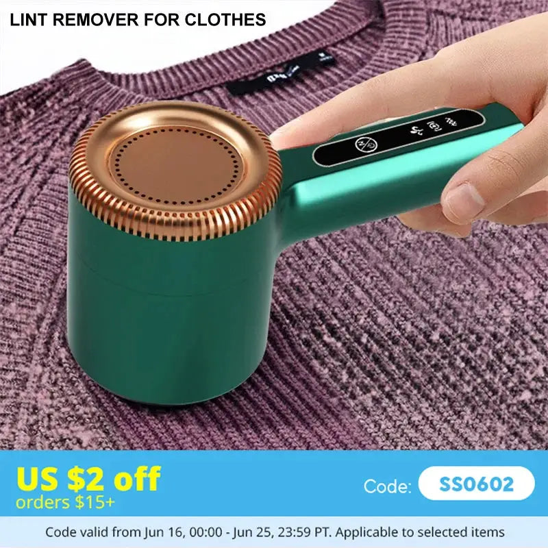 NovaLint Rechargeable Lint Remover USB Electric Hair Ball Fuzz Trimmer For Clothes And Sweaters