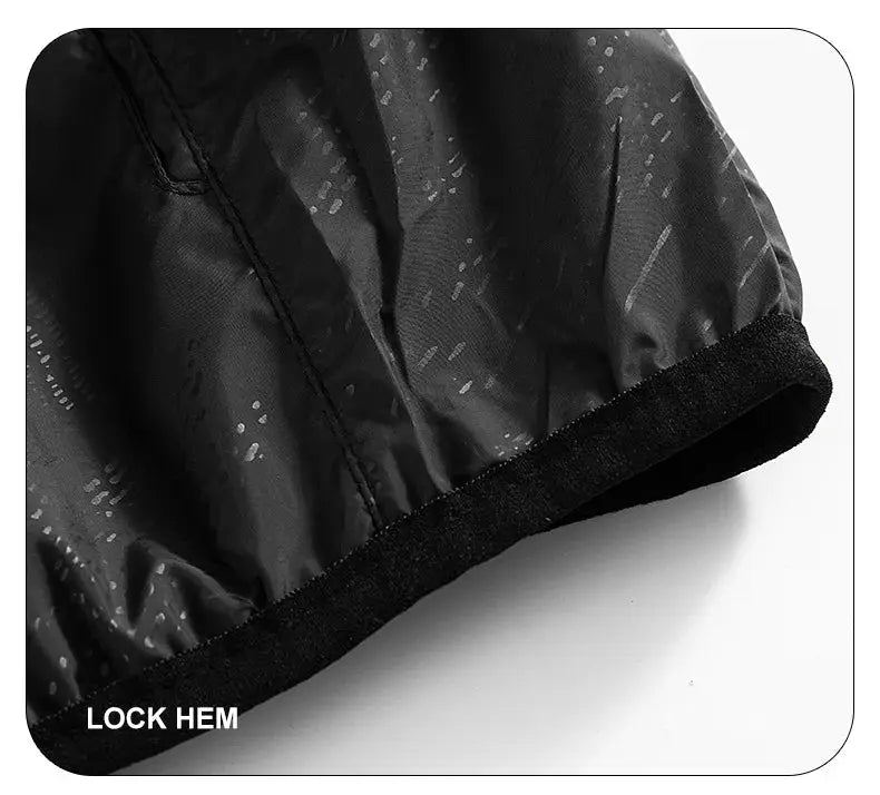 LNGXO waterproof hiking jacket cuff with lock hem in black