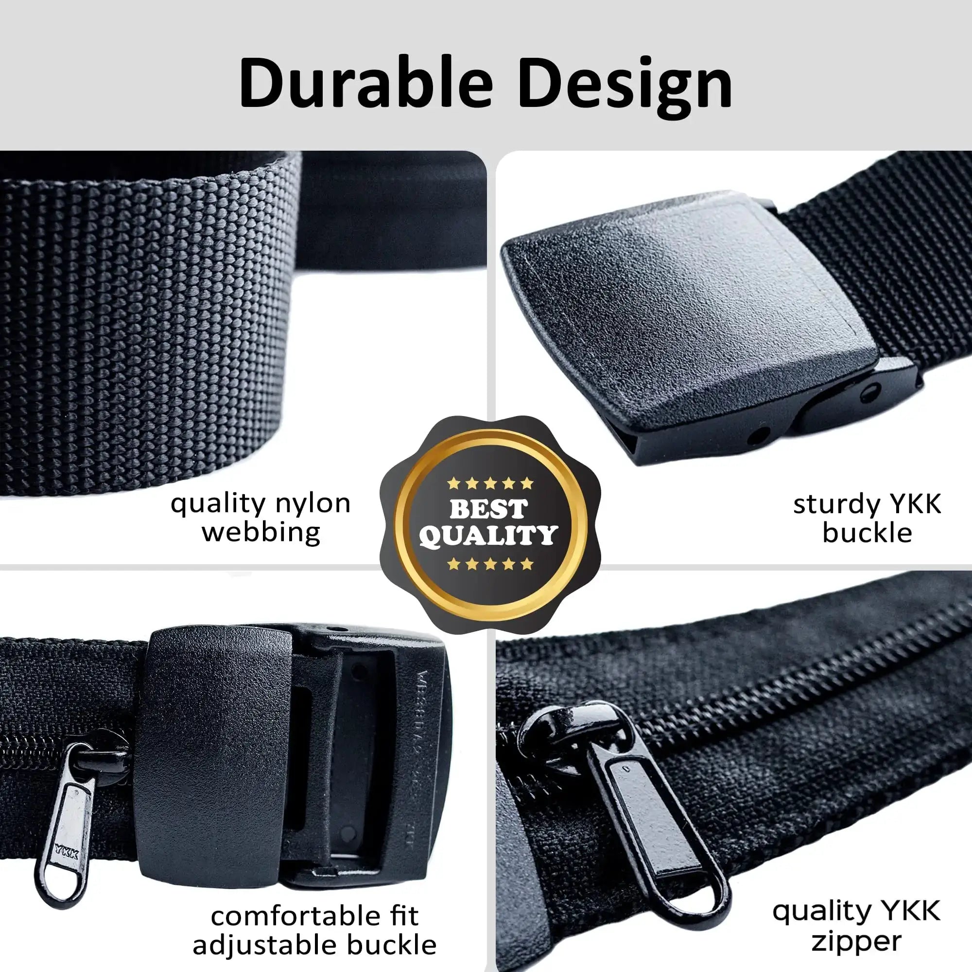 Travel Cash Anti Theft Belt Waist Bag Hidden Pocket Wallet For Women And Men 120cm