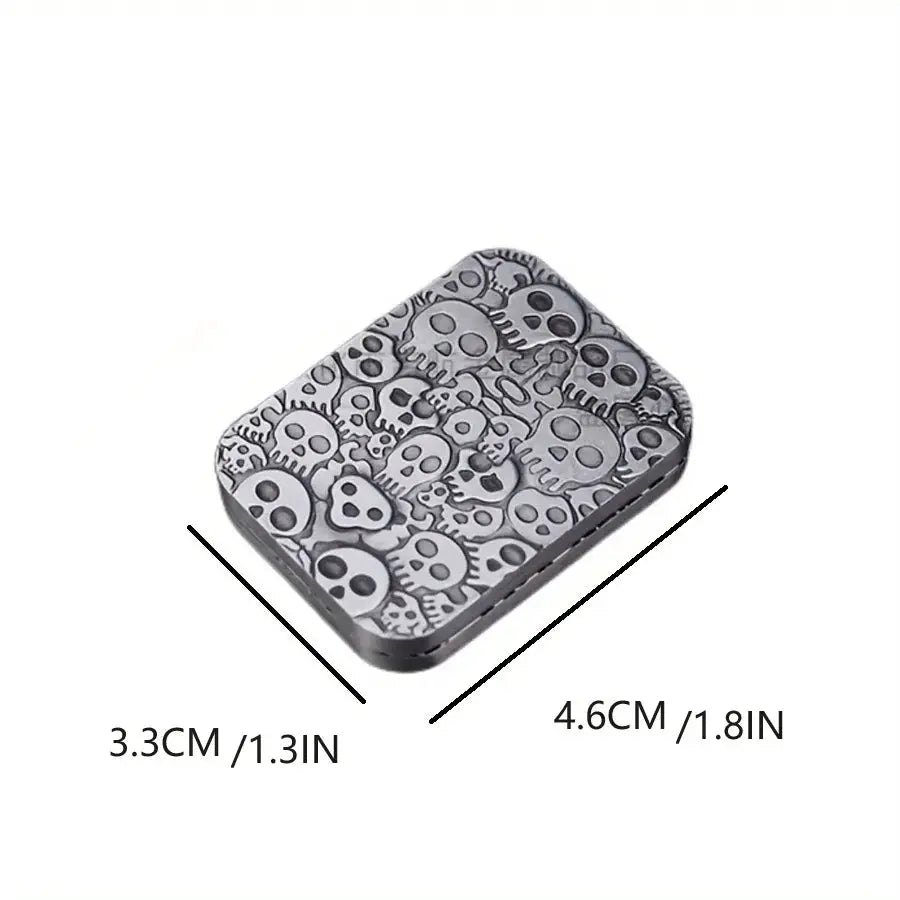 Metal Fidget Toy Push Card Slider Stress Relief For Focus Haptic Coin Office Desk Gift