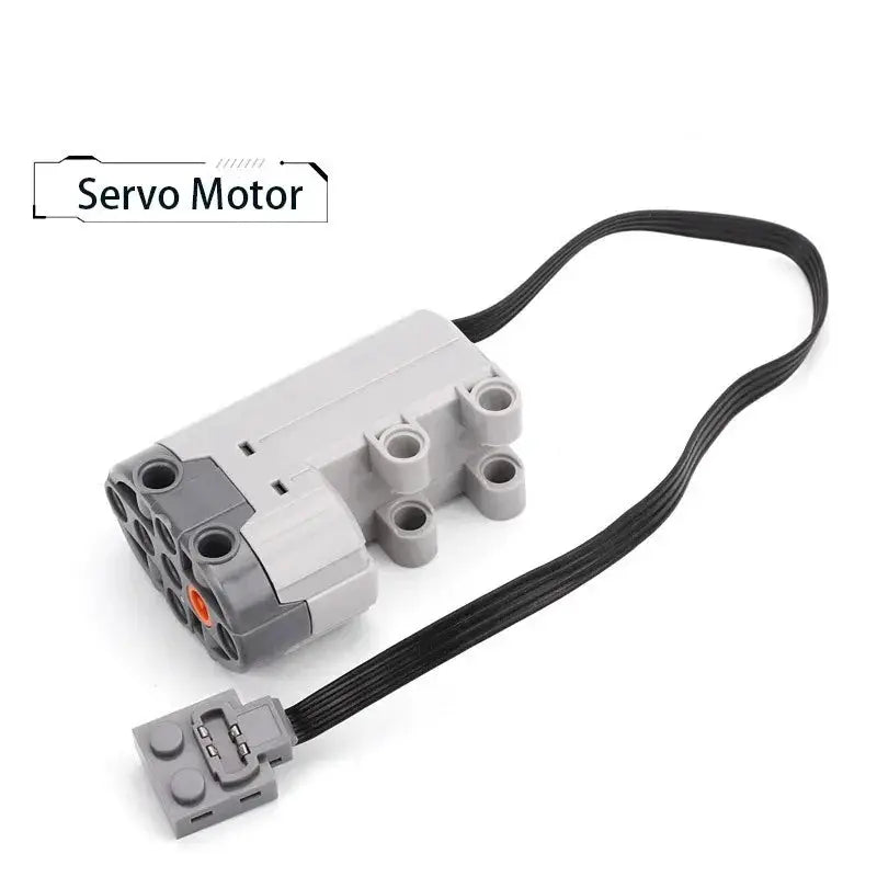Electric Motor Set for MOC Remote Control Cars with Lithium Battery Box Connectors and Led Lights