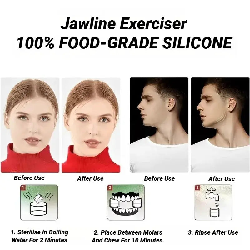 U Shape Jaw Exerciser For Men And Women Face Muscle Training Neck Toning And Jawline Resistance Levels Chin Reducer