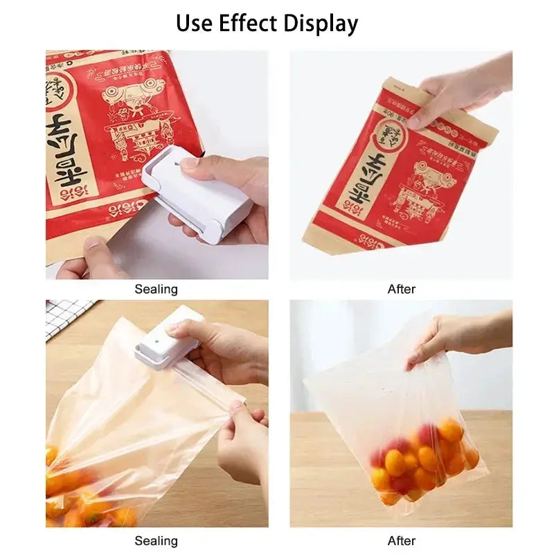 Mini Heat Bag Sealing Machine Portable Food Packaging Sealer For Plastic Bags Closure
