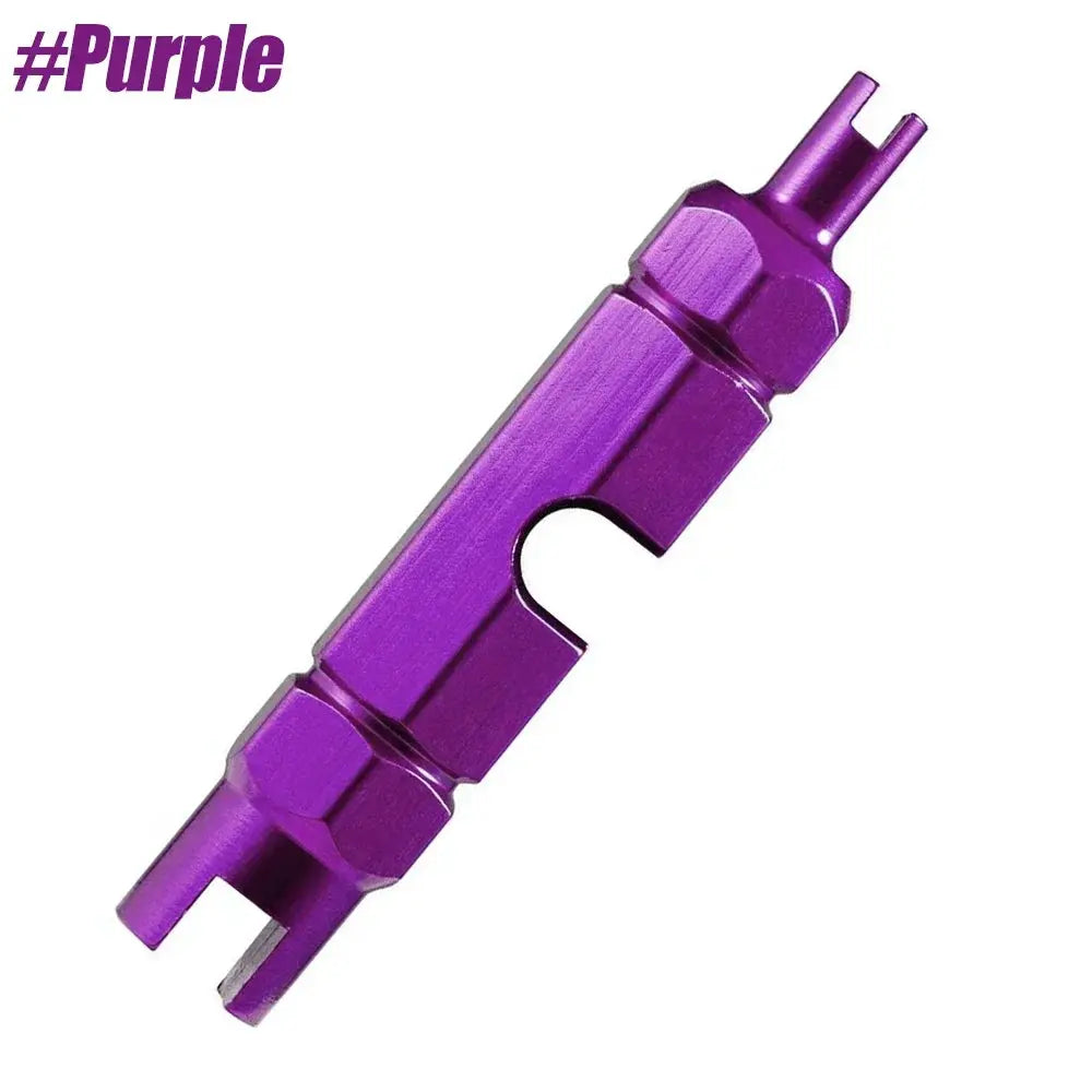 Purple valve core remover tool for Presta and Schrader valves