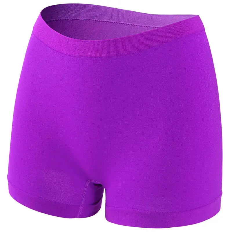 Women's seamless boyshort underwear in purple with stretchy soft fabric