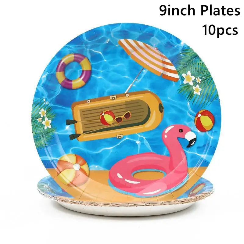 Flamingo Party Decorations for Beach Summer Pool Parties Luau Birthday Celebration Tropical Paper Decor