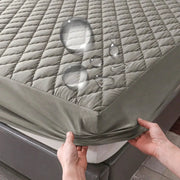 Anqianny Waterproof Mattress Protector Fitted Sheet For Single Double 140 160 Multi Size Gray White