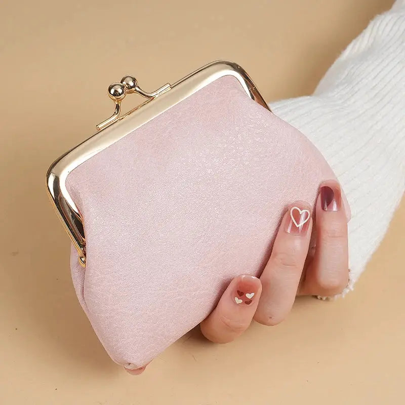 RetroCharm Candy Colored Coin Purse For Women Vintage Style Short Buckle Purse Compact Design