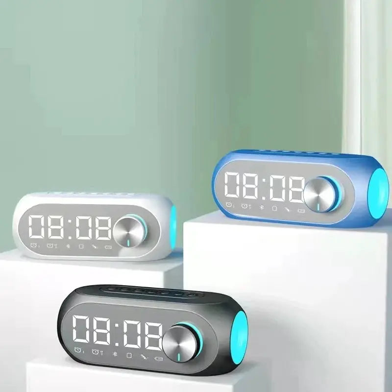 G-50 Bluetooth Alarm Clock Speaker With FM Radio TF Card Playback Dual Alarm Portable Subwoofer Lamp