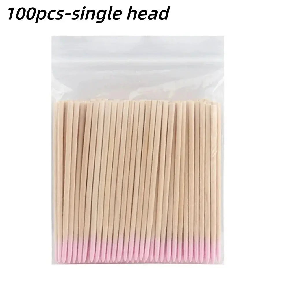 NailMate Wooden Tip Cotton Buds Ultra Detail Corrector For Precise Nail Polish Removal And Clean Sticks