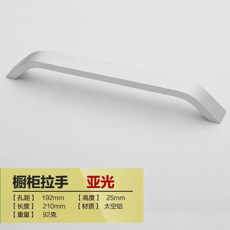 Black Aluminum Alloy Cabinet Knobs and Handles Set for Cabinet and Drawer Pulls 96mm 128mm 160mm 192mm