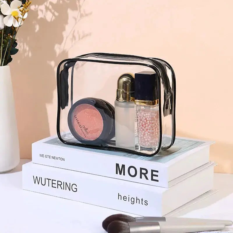 Three Size Transparent Toiletry Bags Set Clear Organizer Bags For Travel Stroller Bag And Makeup Pouch Large Capacity