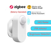 Simples Market Smart Zigbee presence sensor with 24G radar and PIR, battery powered, white