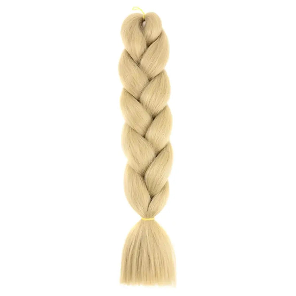 24-inch jumbo crochet braiding hair extension in blonde Afro ombre, synthetic