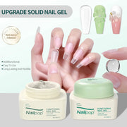 Nailpop Solid Nail Gel Glue For Press On Nails Strong Clear UV Gel Adhesive For Long Lasting Bond