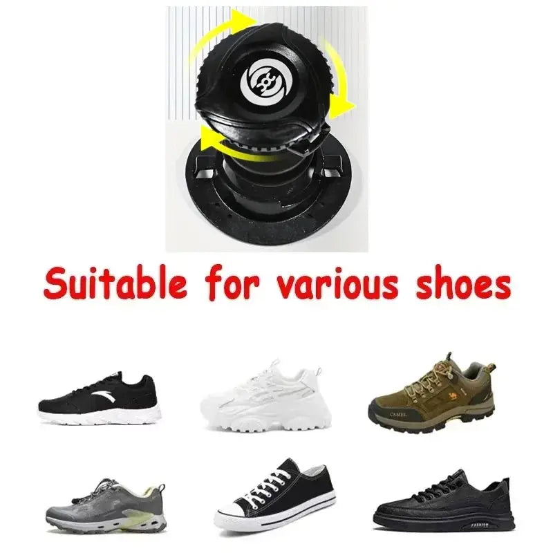 Automatic Shoelaces No Tie System With Swivel Buckle For Sneakers And Tennis Shoes 1 Pair