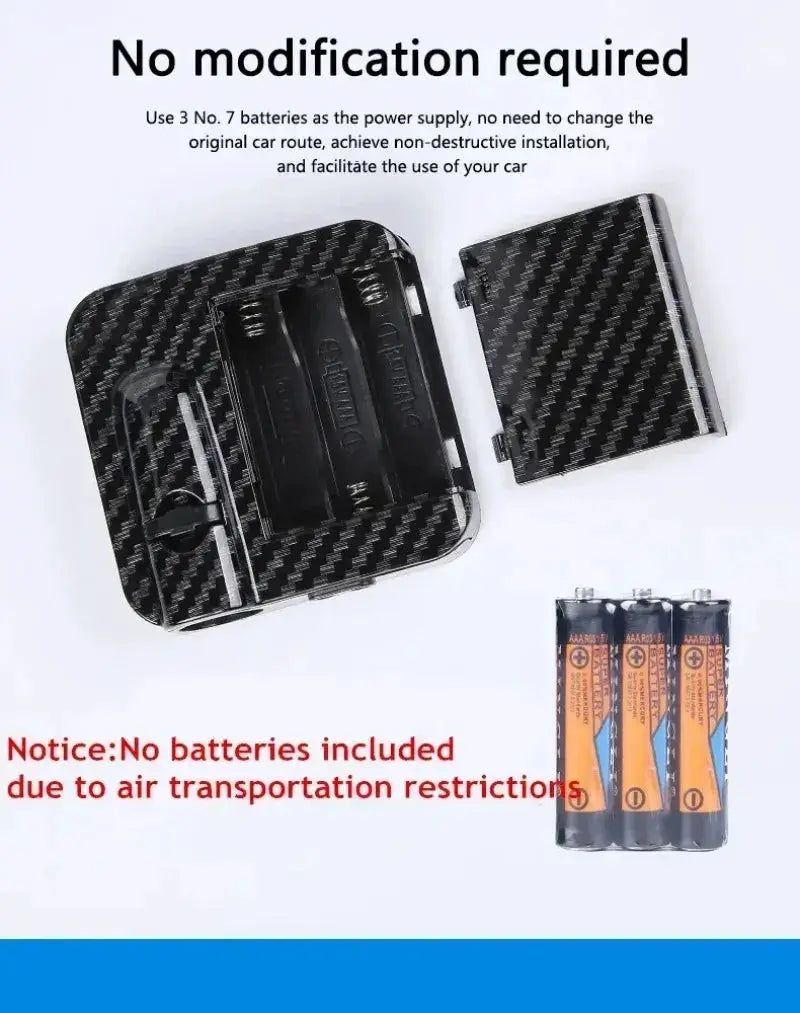 Wireless HD Laser Car Door Projector LED Welcome Lights by Simples Market, battery powered, no wiring, carbon fiber case (2/4pcs)