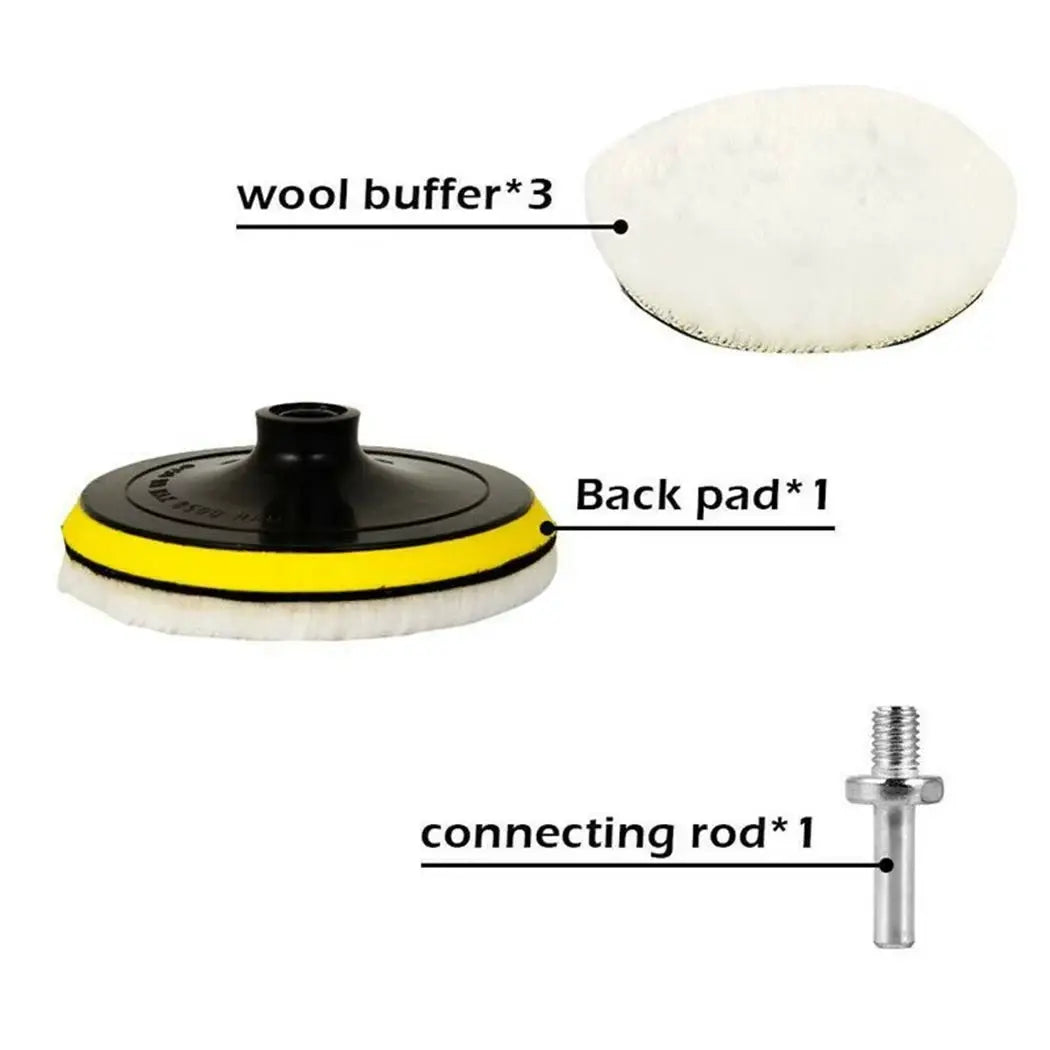 4 Inch Flocking Sanding Discs With Hook Loop Buffing Pads Polishing Wheel Compatible With Electric Drill Polisher